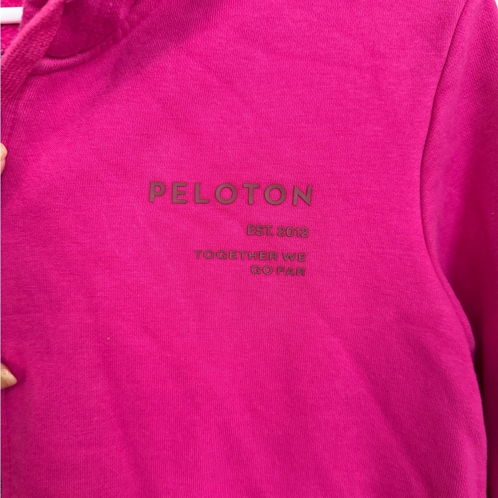 Peloton Zip-Up Hoodie Pink Size M - Picture 2 of 10